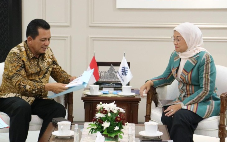 Gubernur Kepulauan Riau H. Ansar Ahmad menemui Menteri Ketenagakerjaan RI Ida Fauziah di Kompleks Kementerian Ketenagakerjaan, Jakarta, Kamis (22/02).