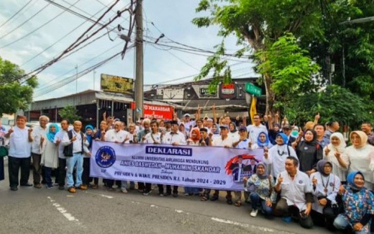 Alumni Unair saat Deklarasi Dukung AMIN di Pilpres 2024