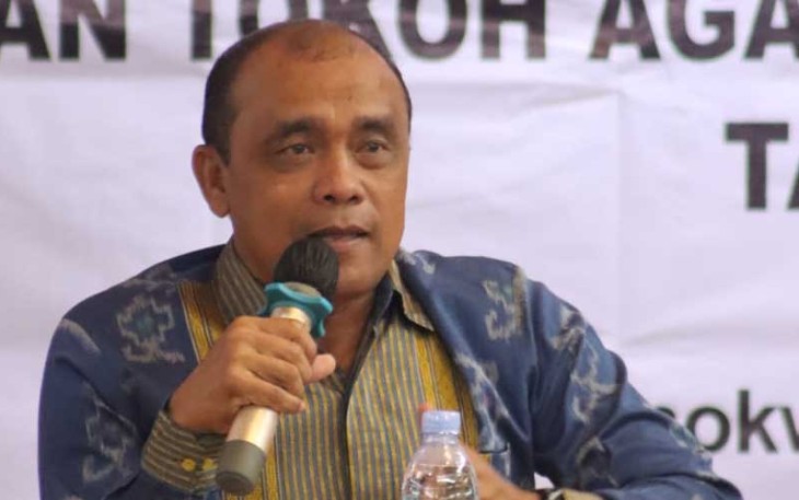 Pangdam XVIII/Kasuari, Mayjen TNI Ilyas Alamsyah, S.E., M.Tr.(Han)., CGCAE., saat acara silaturahmi Forkopimda Papua Barat dengan Tokoh Agama dan Tokoh Masyarakat, di Swiss-Belhotel Manokwari, Papua Barat, pada Selasa (6/2/2024).