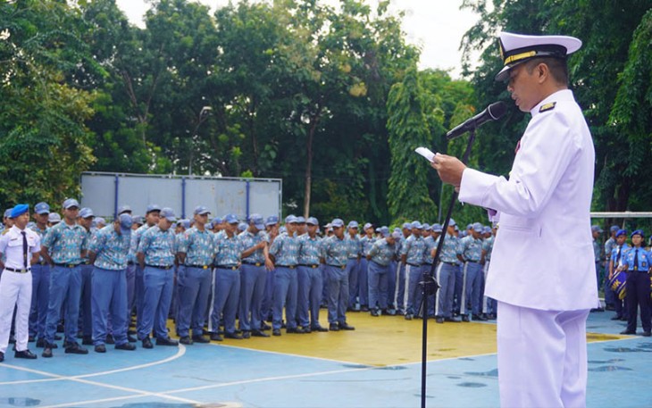 Upacara Peringatan HUT Ke-77 Yayasan Hang Tuah, Rabu (17/01/24).