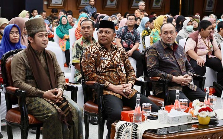 Kemendagri Gelar Acara Siraman Rohani bagi Pegawai di Gedung Sasana Bhakti Praja (SBP) Kantor Pusat Kemendagri, Jakarta, Kamis (7/3/2024).