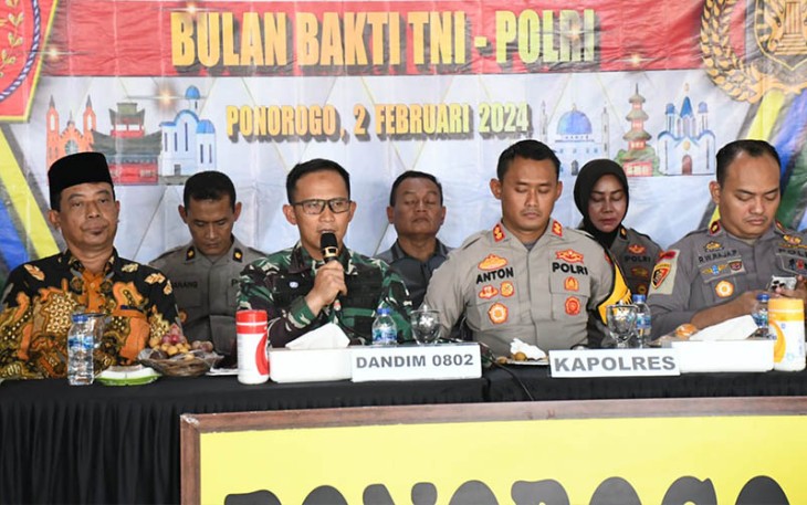 Kodim 0802/Ponorogo bersama Polres Ponorogo gelar kegiatan Bulan Bakti TNI - Polri
