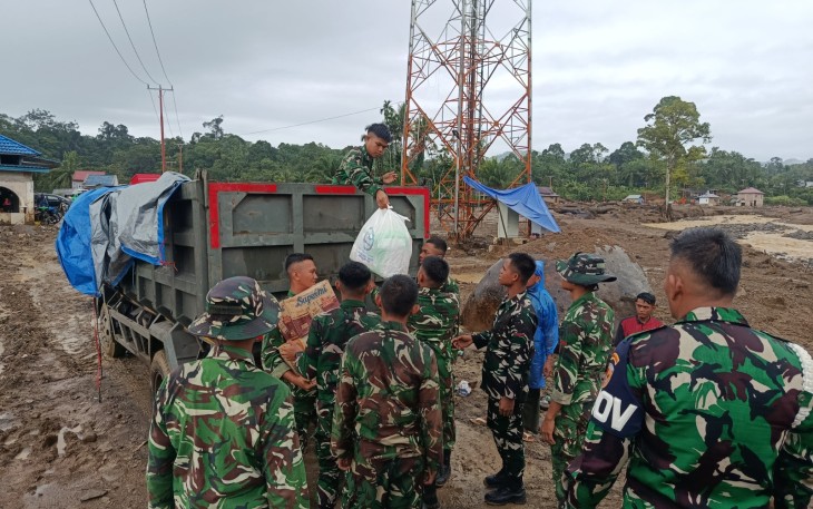 Tim Gabungan Maksimalkan Distribusi Logistik Melalui Jalur Darat ke Daerah Terdampak di Palembayan
