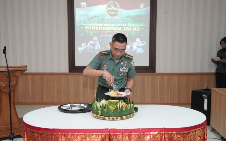 Pendam IX/Udayana Gelar Syukuran HUT Ke 74 Penerangan TNI AD