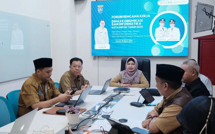 Forum Rencana Kerja (Renja) Dinas Komunikasi dan Informatika (Diskominfo) Kota Depok dilaksanakan secara daring, Senin (10/03/25)