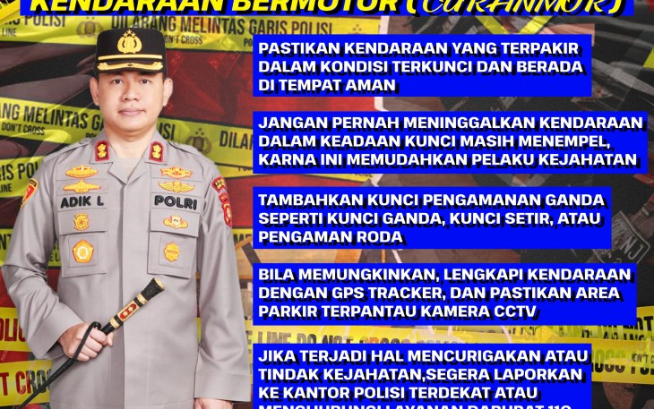 Polres Oku Timur Imbauan Kepada Masyarakat Agar Selalu Waspada Dengan Aksi Kejahatan Curanmor