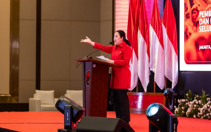 Ketua DPP PDI Perjuangan (PDIP) Puan Maharani memberi pembekalan kepada Anggota DPRD yang berasal dari partai berlambang banteng moncong putih