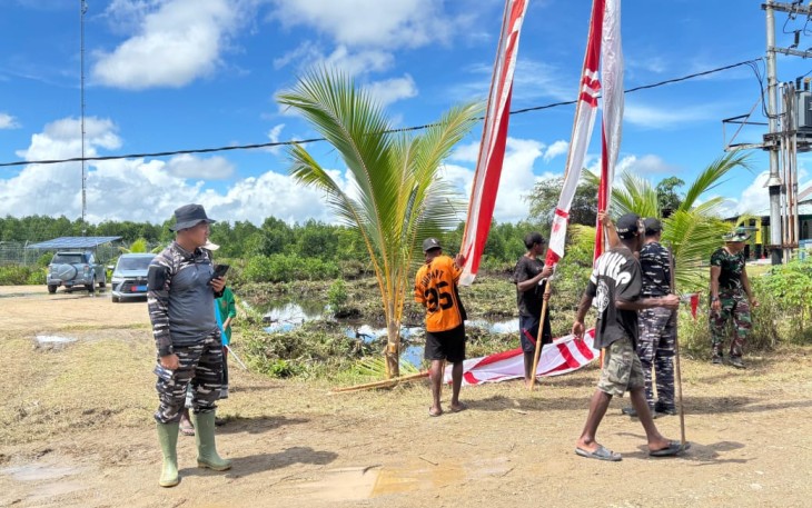  Dalam rangka memperingati Hari Ulang Tahun ke-80 Kemerdekaan Republik Indonesia, Komando Armada III menggelar kegiatan karya bakti di Kampung Maibo, Kabupaten Sorong