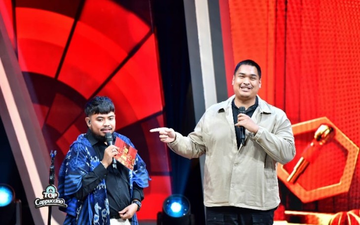 Menpora RI Dito Ariotedjo menyaksikan gelaran Stand Up Comedy Indonesia (SUCI) Season 11 yang berlangsung di Usmar Ismail Hall, Kuningan, Jakarta Selatan, Rabu (22/1) malam. 