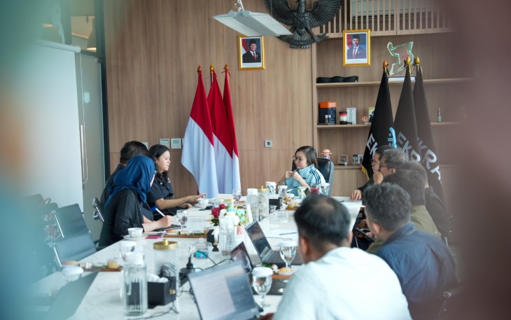Wakil Menteri Ekonomi Kreatif, Irene Umar, menerima audiensi Temu Sejahtera Visiutama (TEMU) di Kantor Kementerian Ekraf, Jakarta, Rabu (10/12/2025)
