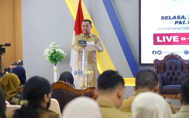Kepala BSKDN Kemendagri Yusharto Huntoyungo saat membuka acara Forum Diskusi Aktual (FDA)