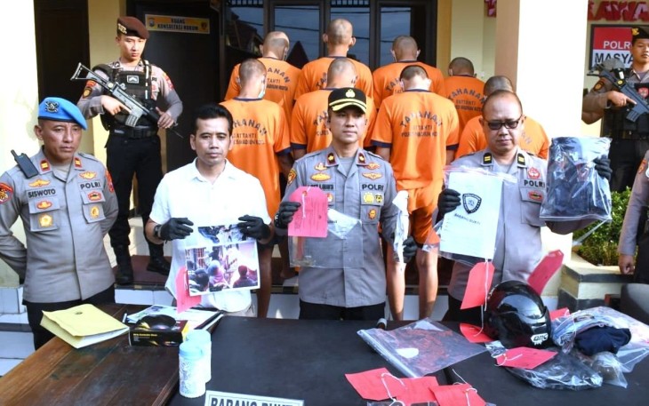 Wakapolres Madiun Kota Kompol Dr I Gusti Agung Ananta saat memberikan keterangan pers, Rabu (10/9)