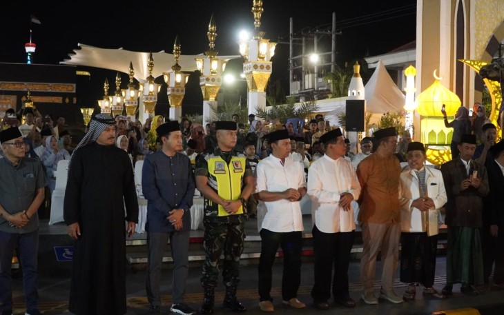Dandim 0803Madiun Hadiri Lomba Gema Takbir Keliling di Pahlawan Religi Center.