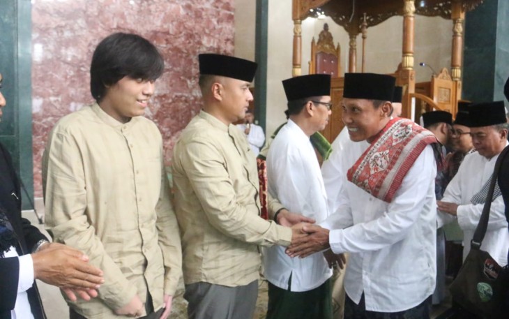 Dandim Madiun Sholat Idul Fitri Bersama Forkopimda di Masjid Agung Quba Caruban