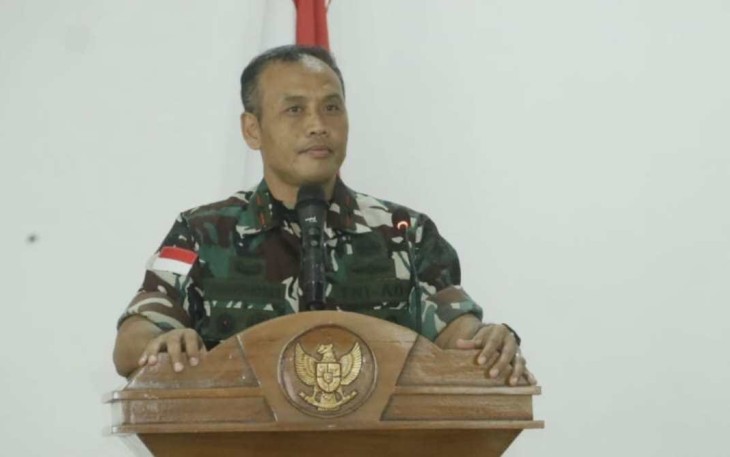 Danrem 121/Abw Brigjen TNI Purnomosidi, S.I.P., M.A.P., M.Han., menekankan jajarannya bekerjasama dengan instansi lainnya untuk menjaga kondusifitas serta ketertiban dan keamanan di bulan ramadhan, Kamis (13/03/2025)