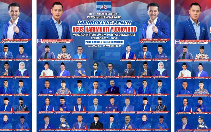 38 DPC Demokrat se-Jatim Dukung AHY di Kongres 