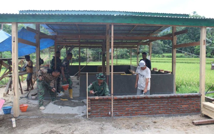 Pembangunan RLTH sasaran fisik TMMD Kodim Parepare 