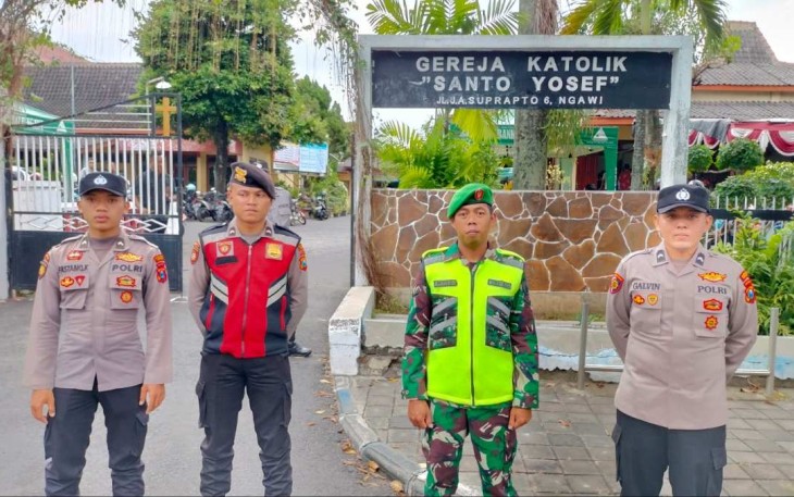 Pengamanan Paskah di wilayah desa binaan 
