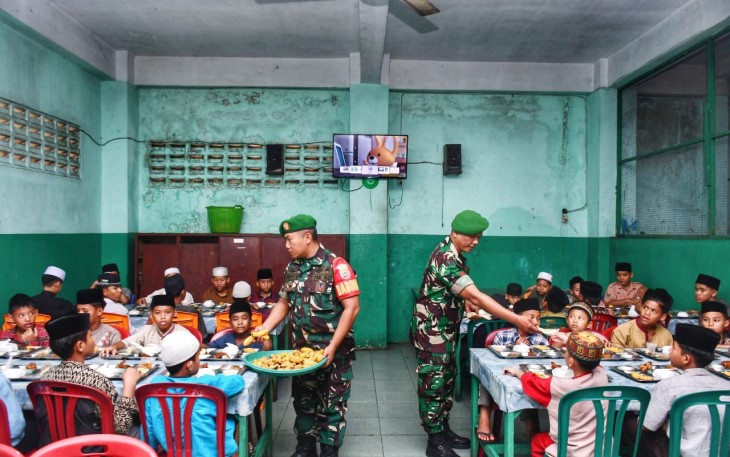 Kodam I/BB Gelar Makan Sehat Bergizi di Dua Panti Asuhan 