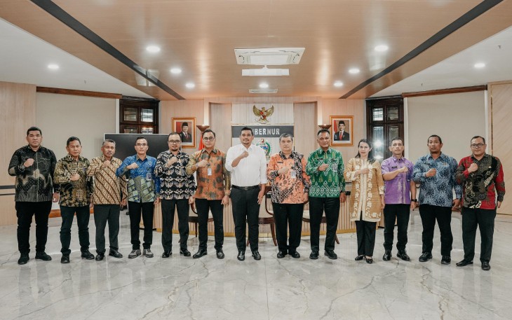 KemenHAM Sumut Lakukan Poto Bersama Usai Pertemuan Bersama Pemprovsu.