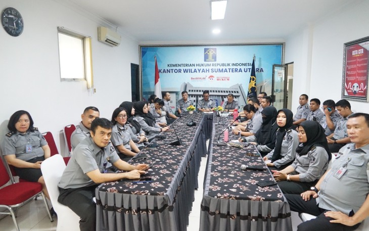 Jajaran Kantor Kemenkum Sumut Saat Gelar Kegiatan.