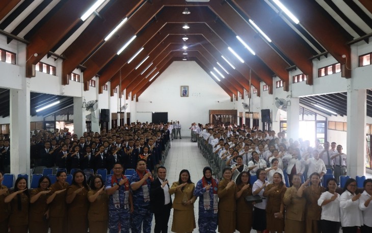 Lanud Soewondo Gelar Sosialisasi Kesadaran Bela Negara