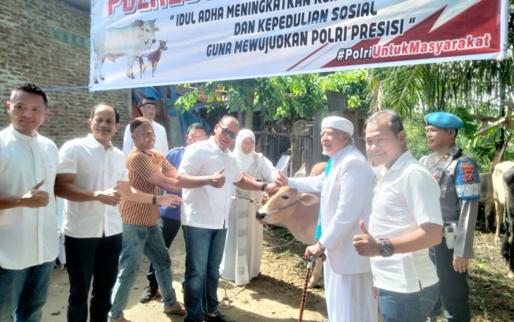 Perayaan Hari Raya Iedul Adha 1446 H Polrestabes Medan Sembelih Hewan Kurban 