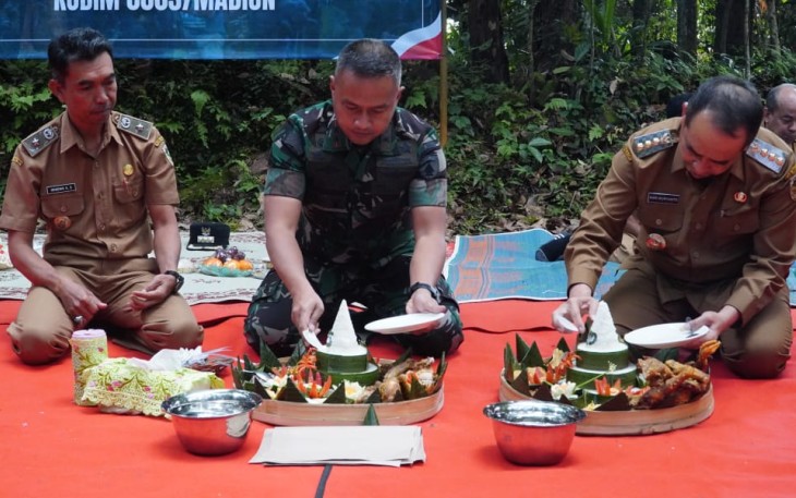 Doa Bersama Menyambut Pembukaan Pra TMMD ke-125 Kodim 0803/Madiun di Desa Ngranget