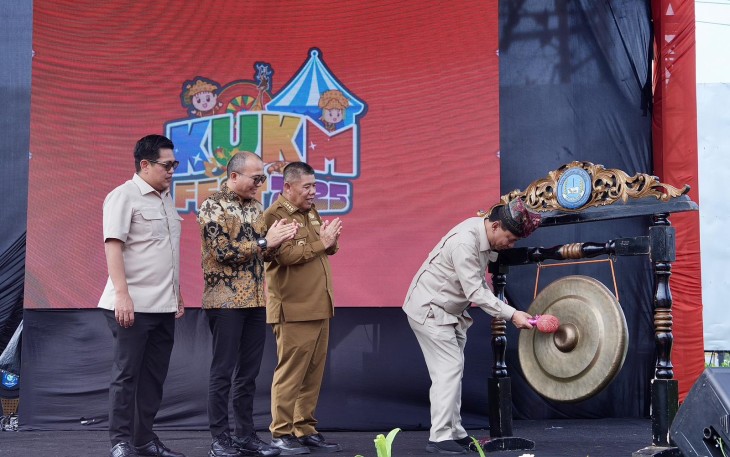 Acara KUKM Festival 2025 yang digelar dalam rangka memperingati Hari Koperasi Nasional di Pangkalpinang, Bangka Belitung, Selasa (15/7/2025)