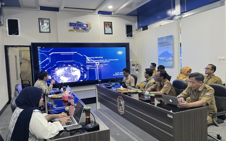 Audit ISO/IEC 27001:2022 tahap 2 resmi dimulai di Data Center Pemkab Karanganyar, Senin, 21 Juli 2025