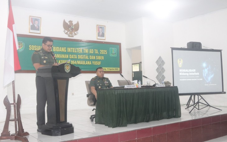 Korem 064/MY Gelar Sosialisasi Inteltek TNI AD 2025
