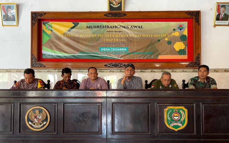 Sinergi TNI dan Pilar Desa Tegaren Rumuskan Pembangunan 2026