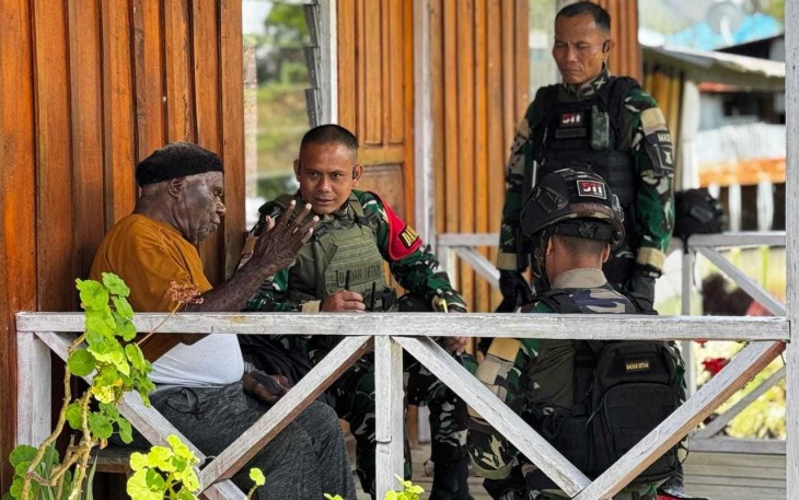 Anjangsana Satgas Yonif 511/DY di LMA Kabupaten Lanny Jaya 