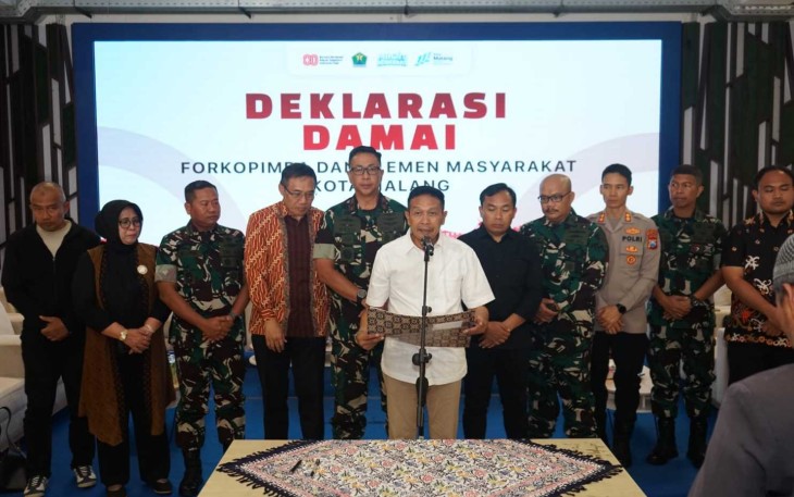 Danrem 083/Bdj Kolonel Inf Kohir saat deklarasi damai, Minggu (31/8)