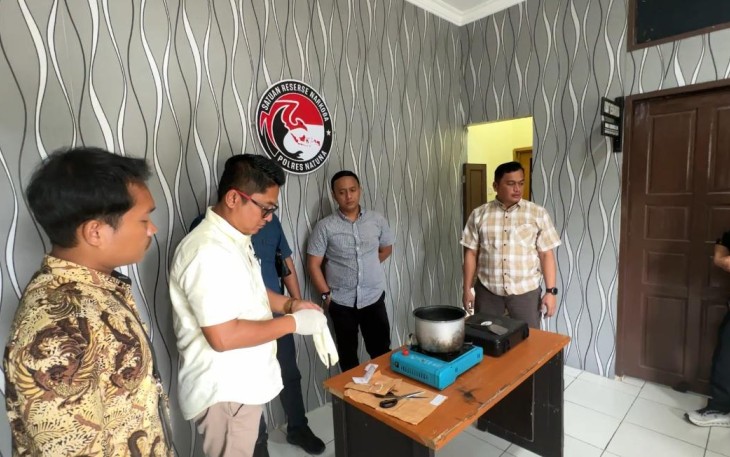 Satresnarkoba Polres Natuna Musnahkan Barang Bukti Sabu Hasil Temuan di Kapal Bahtera Nusantara 01
