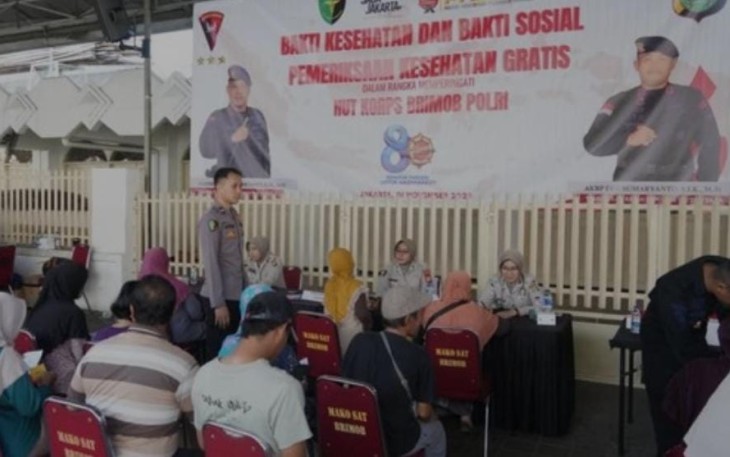 Bakti kesehatan Brimob Polda Metro Jaya