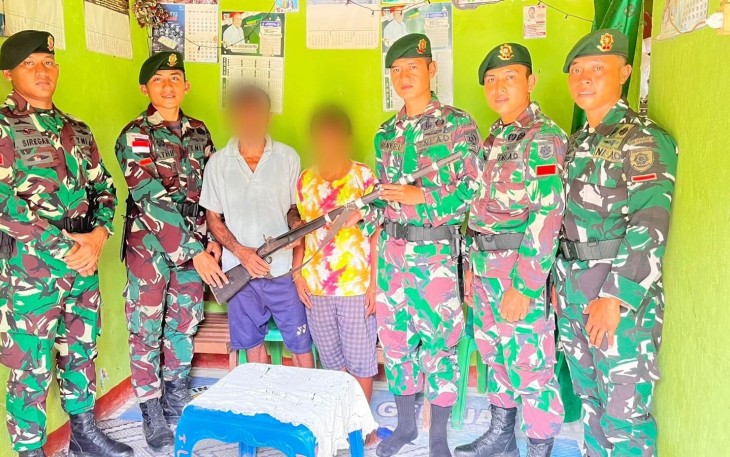 Satgas Pamtas Yonarhanud 2 Kostrad Berhasil Wujudkan Kepercayaan Masyarakat Perbatasan