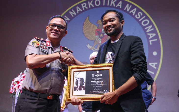 Deputi Pencegahan BNN RI, Muhammad Zainul Muttaqien menyampaikan apresiasi BNN kepada jajaran FPPI yang telah menghadirkan media edukasi publik berupa film.
