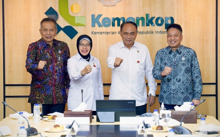 Menkop Budi Arie saat menerima audiensi Kepala Badan Pusat Statistik (BPS) Amalia Adininggar Widyasanti, Rabu (6/8).