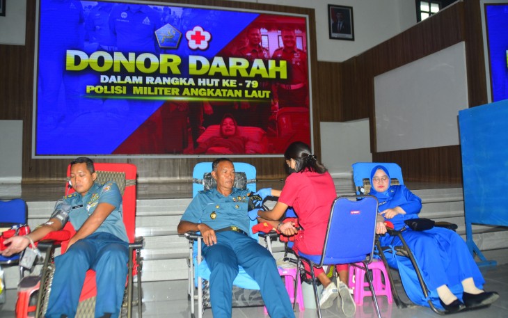 Koarmada III Gelar Donor Darah di Gedung Serbaguna (GSG) Maspardi Koarmada III. Rabu (5/2/2025).