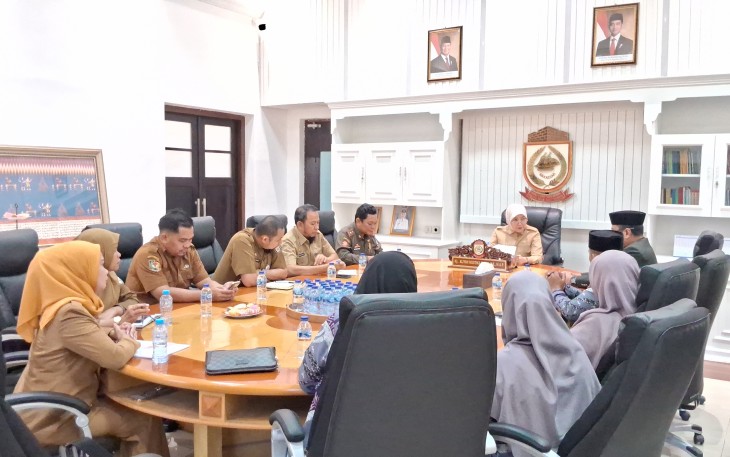 LDII Kota Makassar saat beraudiensi dengan Wakil Wali Kota Makassar, Aliyah Mustika Ilham SE MAP di Kantor Balai Kota Makassar, Jalan Ahmad Yani, Makassar, Sulawesi Selatan, Senin (7/7/2025).