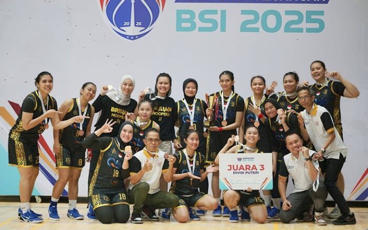Membanggakan! Tim Bola Basket Putri BRI Raih Juara 3 di Liga Jasa Keuangan 2025