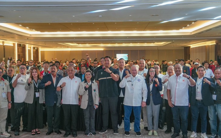 Pembukaan Rapat Kerja Nasional KONI 2025 di Jakarta, Sabtu (6/9/2025).