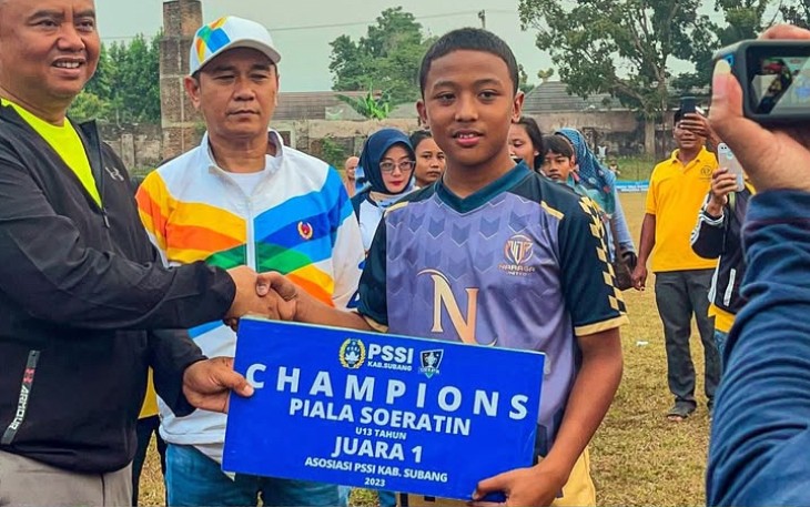 SSB Naraga Ciater Menjuarai Piala Soeratin U13 Tingkat Kabupaten Subang Tahun 2023.