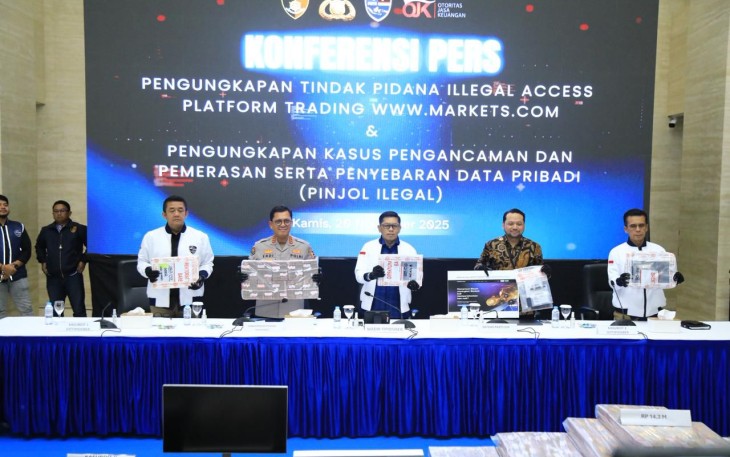 Wadirtipidsiber Bareskrim Polri KBP Andri Sudarmadi, S.I.K., M.H., dalam konferensi pers yang digelar Kamis siang (20/11).