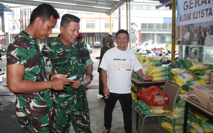Kolaborasi Kodim 0315/Tanjungpinang dan Bulog Gelar Gerakan Pangan Murah untuk Warga