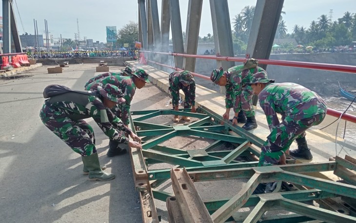 Kodam Iskandar Muda Kebut Pembangunan Jembatan Bailey di Aceh
