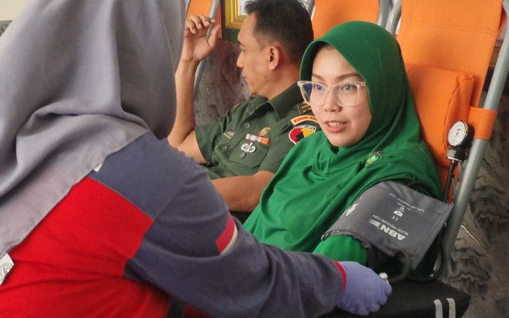 Persit KCK Cab XV Kodim 0801/Pacitan Gelar Donor Darah