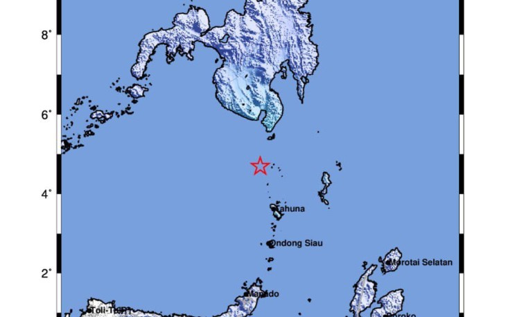 Gempa Bumi Tektonik M5,0 di Laut Sulawesi Tidak Berpotensi Tsunami