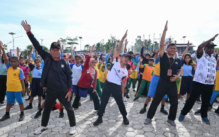 Senam Anak Indonesia Hebat di Sorong Pecahkan Rekor MURI